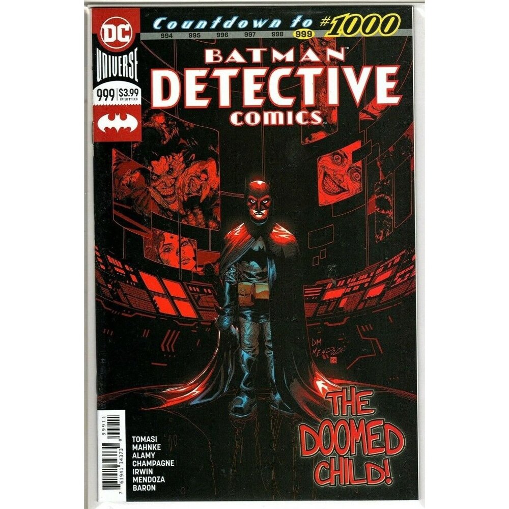 Detective Comics Batman no. 999 The Doomed Child Mahnke Variant NM/MT